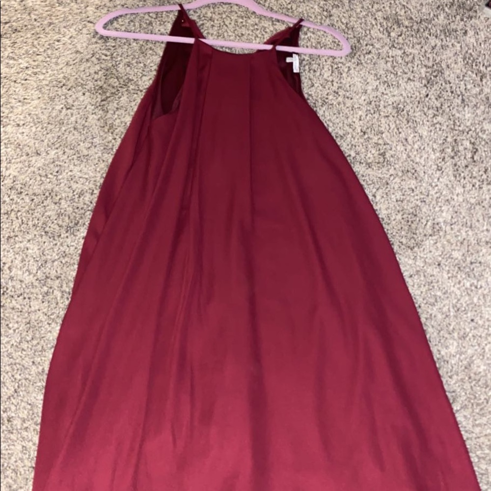 Maroon loose fit dress short
